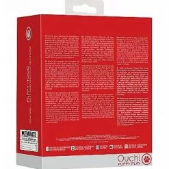 Ouch! Neopreen Masker Puppy Play - Rood -Lingerie Setjes Verkoopwinkel neopreen masker puppy play rood verpakt achter