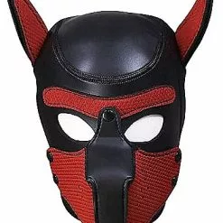 Ouch! Neopreen Masker Puppy Play - Rood -Lingerie Setjes Verkoopwinkel neopreen masker puppy play rood voorkant
