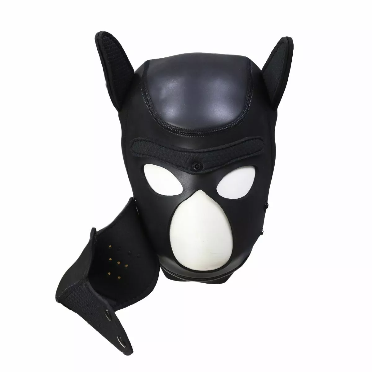 Esupplies Neopreen Puppy Dog Masker - Zwart-L 4 Esupplies Neopreen Puppy Dog Masker - Zwart-L - Afbeelding 4