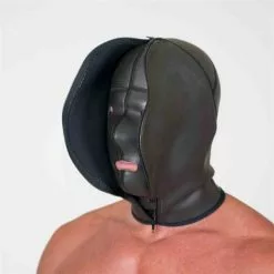 665 Leather Neoprene Confinement Hood L/XL - Zwart