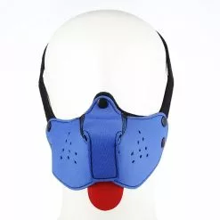 Kiotos Neoprene Puppy Dog Blauw Mond Masker -Lingerie Setjes Verkoopwinkel neoprene puppy dog blauw mond masker vk