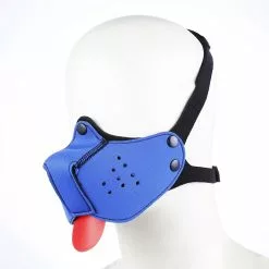 Kiotos Neoprene Puppy Dog Blauw Mond Masker -Lingerie Setjes Verkoopwinkel neoprene puppy dog blauw mond masker zk