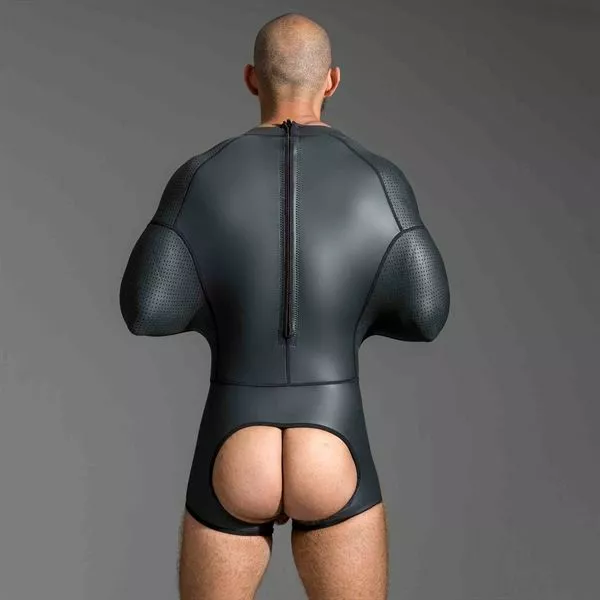665 Leather Neoprene Pod Suit - Black-S 5 665 Leather Neoprene Pod Suit - Black-S - Afbeelding 5