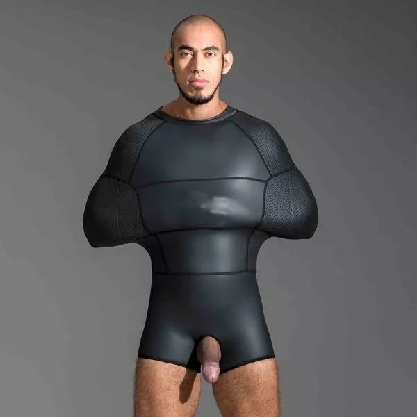 665 Leather Neoprene Pod Suit - Black-S 6 665 Leather Neoprene Pod Suit - Black-S - Afbeelding 6