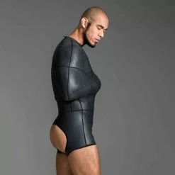 665 Leather Neoprene Pod Suit - Black-S