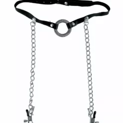Fetish Fantasy Series O-Ring Gag Met Tepelklemmen