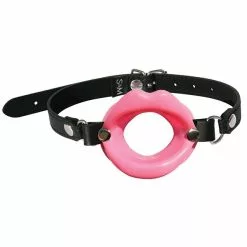 Sex And Mischief Open Mouth Gag - Silicone Lips Pink