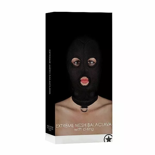 Ouch! BDSM Masker Van Netstof Met D-ring 2 Ouch! BDSM Masker Van Netstof Met D-ring - Afbeelding 2