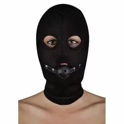 Ouch! BDSM Masker Van Netstof Met Open Balknevel