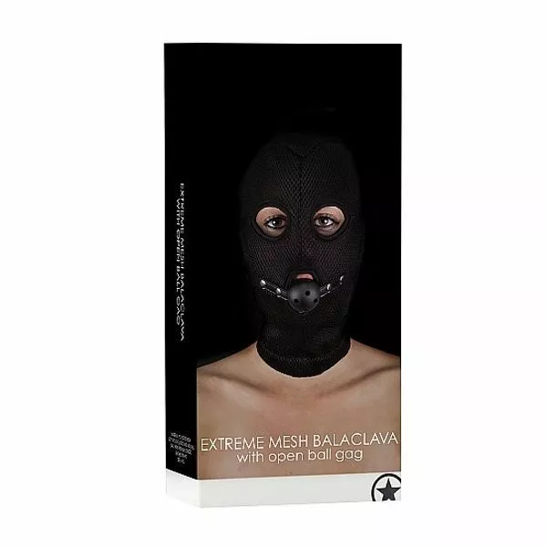 Ouch! BDSM Masker Van Netstof Met Open Balknevel 2 Ouch! BDSM Masker Van Netstof Met Open Balknevel - Afbeelding 2