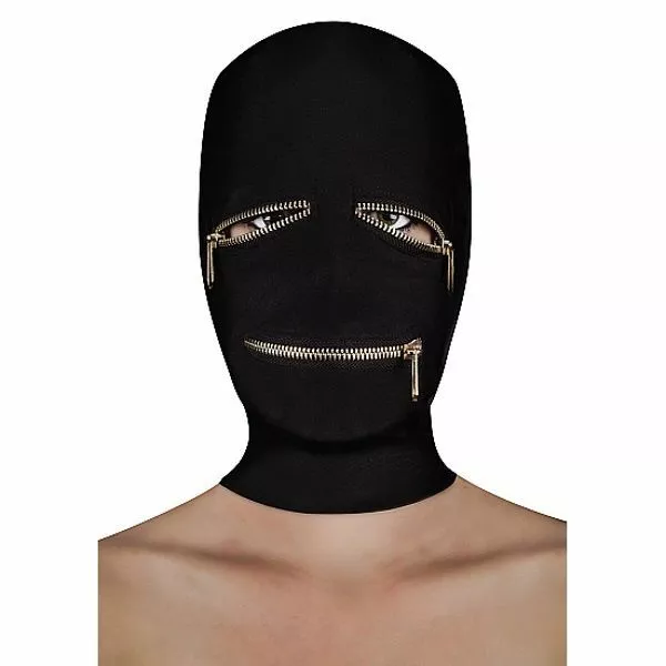 Ouch! BDSM Masker Met Ritsjes Over De Ogen En Mond 1 Ouch! BDSM Masker Met Ritsjes Over De Ogen En Mond