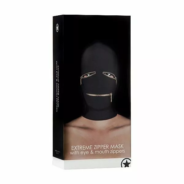 Ouch! BDSM Masker Met Ritsjes Over De Ogen En Mond 2 Ouch! BDSM Masker Met Ritsjes Over De Ogen En Mond - Afbeelding 2