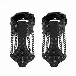 Ouch! Handboeien Met Vinger Sieraad En Spikes