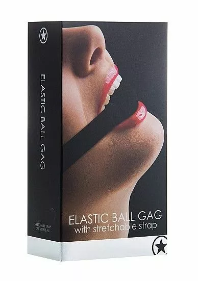 Ouch! Elastic Ball Gag Zwart 1 Ouch! Elastic Ball Gag Zwart