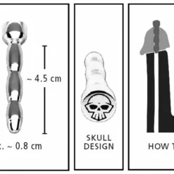 You2Toys Penis Plug Met Skull Design - RVS -Lingerie Setjes Verkoopwinkel penis plug met skull design rvs afm