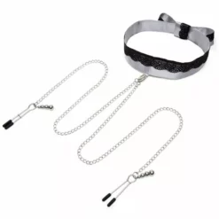 Fifty Shades Of Grey Play Nice Ketting En Tepelklemmen Van Satijn En Kant