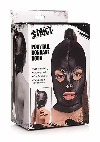 XR Brands Ponytail Bondage Masker 2 XR Brands Ponytail Bondage Masker - Afbeelding 2