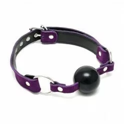 Rimba - Mondknevel Met Silicone Bal Paars