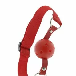 Dreamtoys Rode Ball Gag Met Gaten