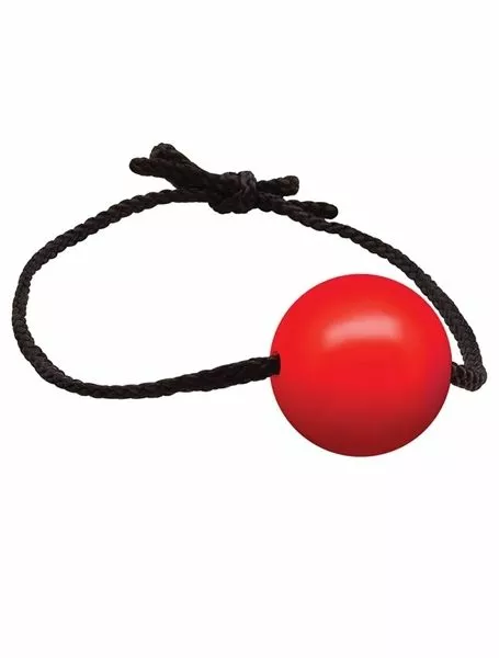 BLACK LABEL Rode Ball Gag Met Leren Band 1 BLACK LABEL Rode Ball Gag Met Leren Band