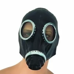 Moi Submission Full Rubber Gas Mask - Zwart