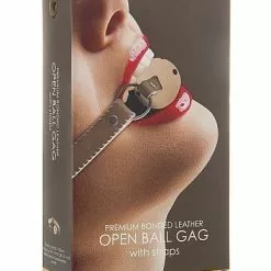 Ouch! Open Ballgag - Bruin (OP=OP) -Lingerie Setjes Verkoopwinkel showpicture3 1 2