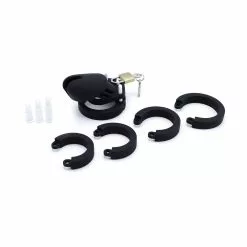 Kiotos Siliconen Cock Cage - Zwart -Lingerie Setjes Verkoopwinkel silicone adjustable chastity device