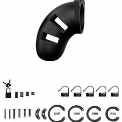 Shots - Mancage Siliconen Cock Cage Model 20 - Zwart -Lingerie Setjes Verkoopwinkel siliconen cock cage model 20 zwart compleet