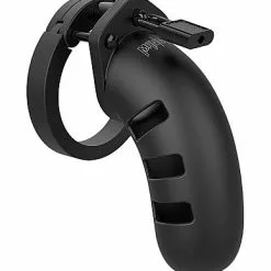 Shots - Mancage Siliconen Cock Cage Model 21 - Zwart