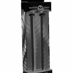 Master Series Siliconen Sounds Spijker En Schroef Model - Zwart -Lingerie Setjes Verkoopwinkel siliconen sounds spijker en schroef model zwart verpakt