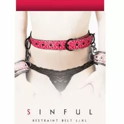 Sinful Restraint Belt - Roze-S / M -Lingerie Setjes Verkoopwinkel sinful restraint belt roze l xl
