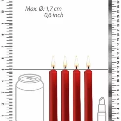 Ouch! SM Kaarsen 4-Pack - Rood 9 Ouch! SM Kaarsen 4-Pack - Rood -Lingerie Setjes Verkoopwinkel sm kaarsen 4 pack rood verpakt
