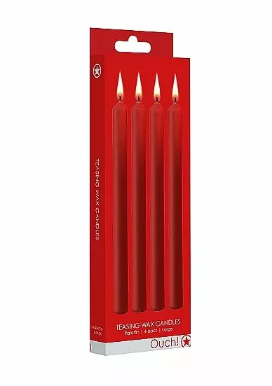Ouch! SM Kaarsen Large 4-Pack - Rood 4 Ouch! SM Kaarsen Large 4-Pack - Rood - Afbeelding 4