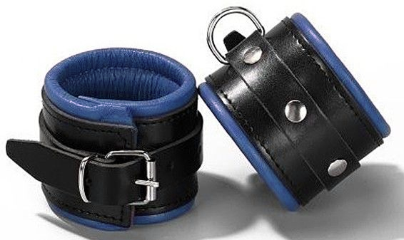 Spartan Steel Smalle Slaven Enkelboeien Zwart/Blauw - 6.00 Cm 1 Spartan Steel Smalle Slaven Enkelboeien Zwart/Blauw - 6.00 Cm