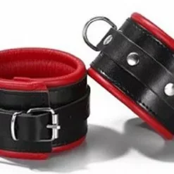 Spartan Steel Smalle Slaven Enkelboeien Zwart/Rood - 6.00 Cm