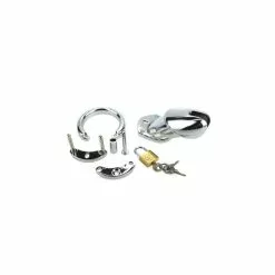 Generieke Stalen Kuidsheidskooi 40mm -Lingerie Setjes Verkoopwinkel stalen kuisheidskooi met hangslot open 1