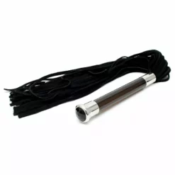 Rimba Suède Flogger Met Glazen Handvat -Lingerie Setjes Verkoopwinkel suede flogger met glazen handvat