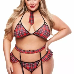 Teacher's Pet Schoolmeisje Lingerie Kostuum - Plus Size