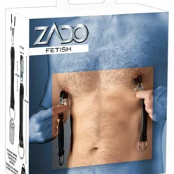 Zado Tepelklemmen Met Leren Riempjes En O-ringen -Lingerie Setjes Verkoopwinkel tepelklemmen met leren riempjes en o ringen verpakt