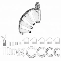 Shots - Mancage Transparante Kuisheidsgordel Model 02 - 3.5" -Lingerie Setjes Verkoopwinkel transparante kuisheidsgordel model 02 3 5 alles