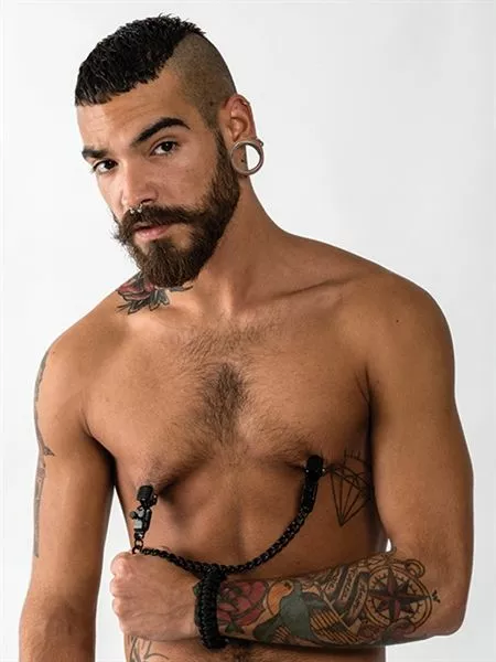 Mister B Verstelbare Accu Tepelklemmen Met Ketting 2 Mister B Verstelbare Accu Tepelklemmen Met Ketting - Afbeelding 2