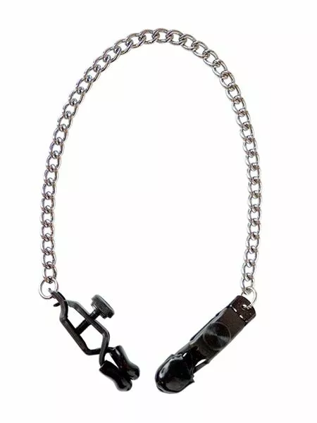 Mister B Verstelbare Accu Tepelklemmen Met Ketting 1 Mister B Verstelbare Accu Tepelklemmen Met Ketting