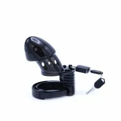 Esupplies Verstelbare Kunststof Kuisheidskooi - Zwart -Lingerie Setjes Verkoopwinkel verstelbare kunststof kuisheidskooi zwart 3