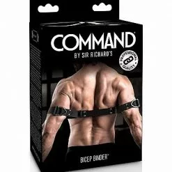 Sir Richard's Verstelbare Nylon Biceps Binders - Zwart -Lingerie Setjes Verkoopwinkel verstelbare nylon biceps binders zwart verpakt