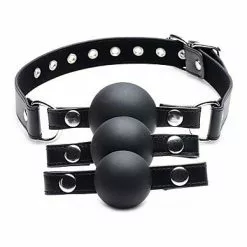 XR Brands Verwisselbare Siliconen Ball Gag Set - Zwart