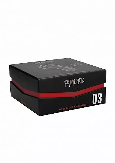 Shots - Mancage Zwarte Kuisheidsgordel Model 03 - 4.5" 3 Shots - Mancage Zwarte Kuisheidsgordel Model 03 - 4.5" - Afbeelding 3